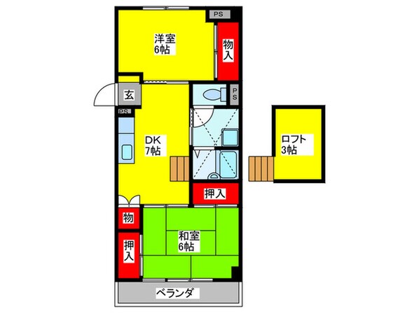 コ－ポ島之内２の物件間取画像